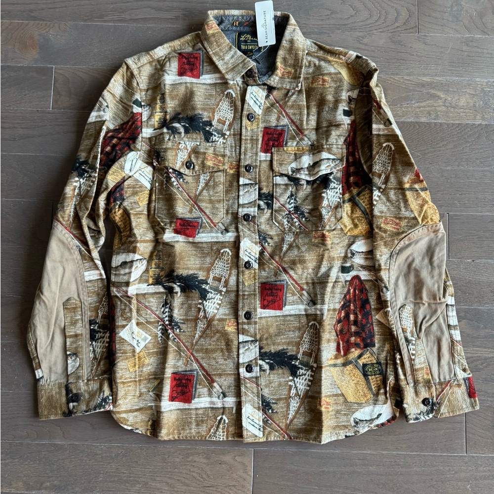 NWT Todd Snyder x LL bean long sleeve shirt cabin chimois M